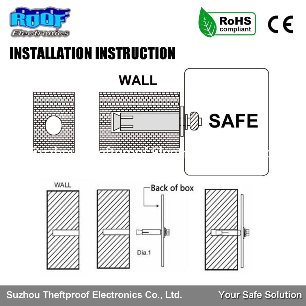 Laptop LCD Screen Electronic Hotel Hidden Safe Box