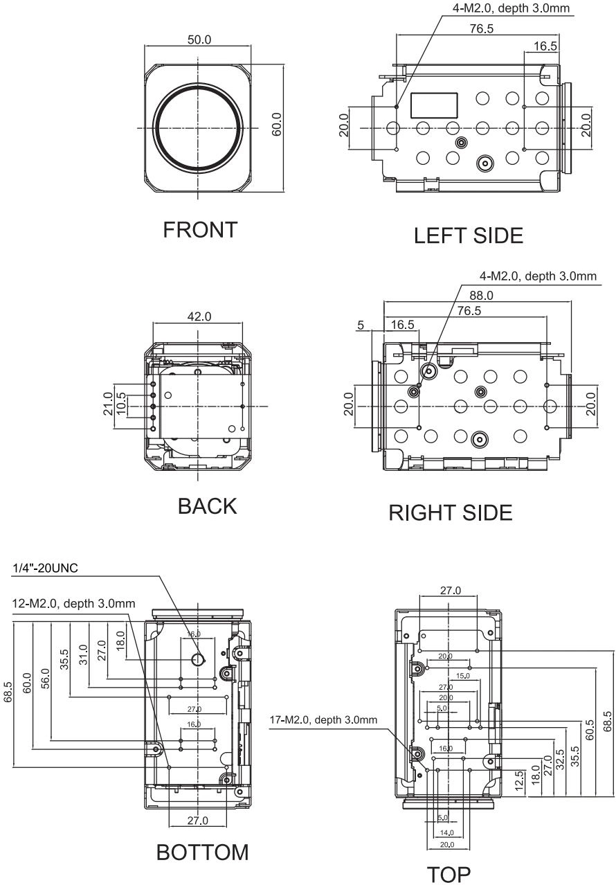 TB-SM7230-A 2MP 1080P 30fps 4.3~129mm 30X Optical Zoom Auto Focus Lens Sony VISCA Starlight CMOS CCTV CVBS AHD Digital Block Zoom Module Camera